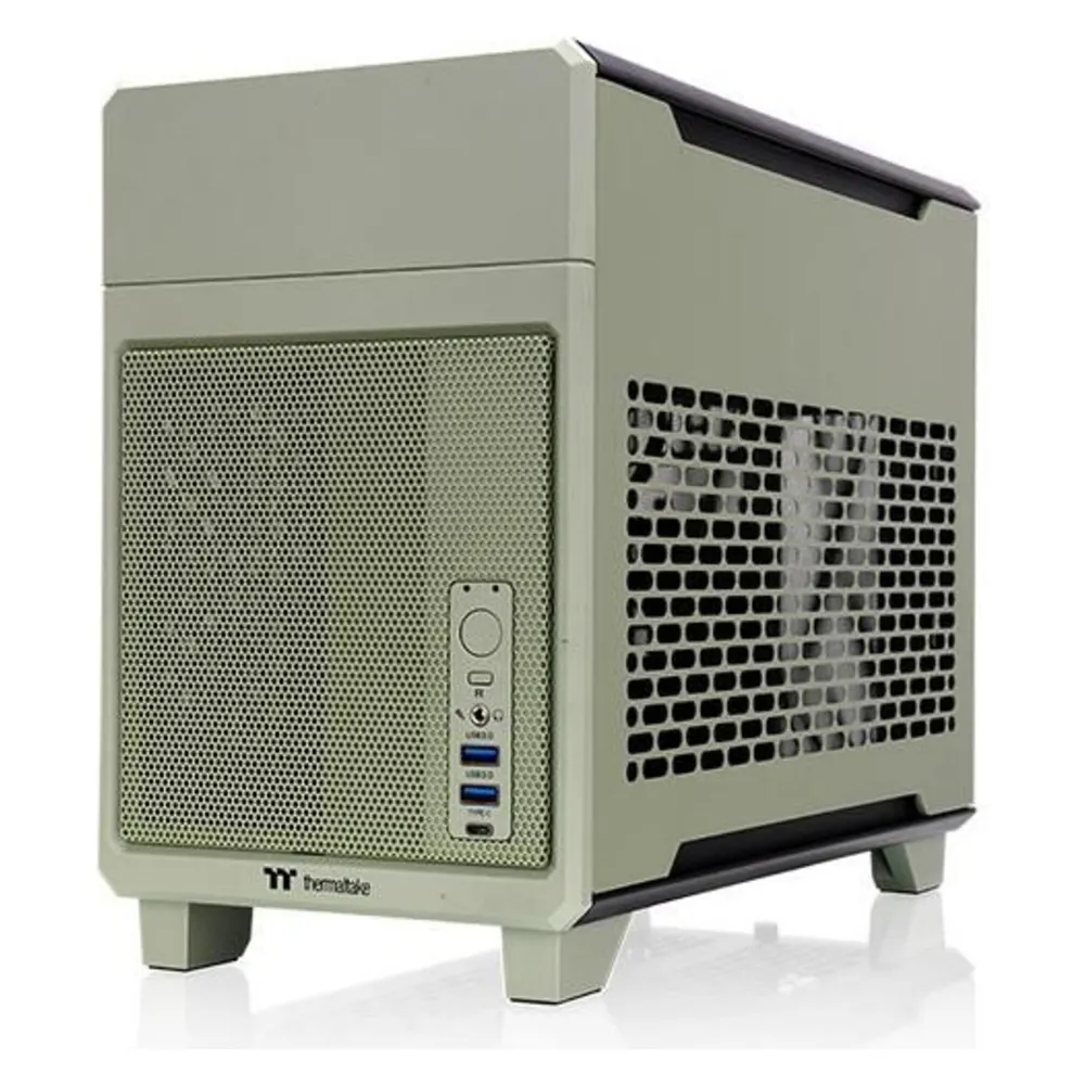 PC-Gehäuse Thermaltake TR100 Mini Tower Grün Mini-ITX SFX Stahl