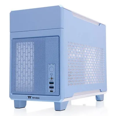 PC-Gehäuse Thermaltake TR100 Mini Tower Blau Mini-ITX SFX USB-C