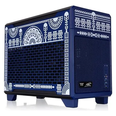 Tower Thermaltake TR100 Koralie Edition Mini-ITX Blau Seitenfenster