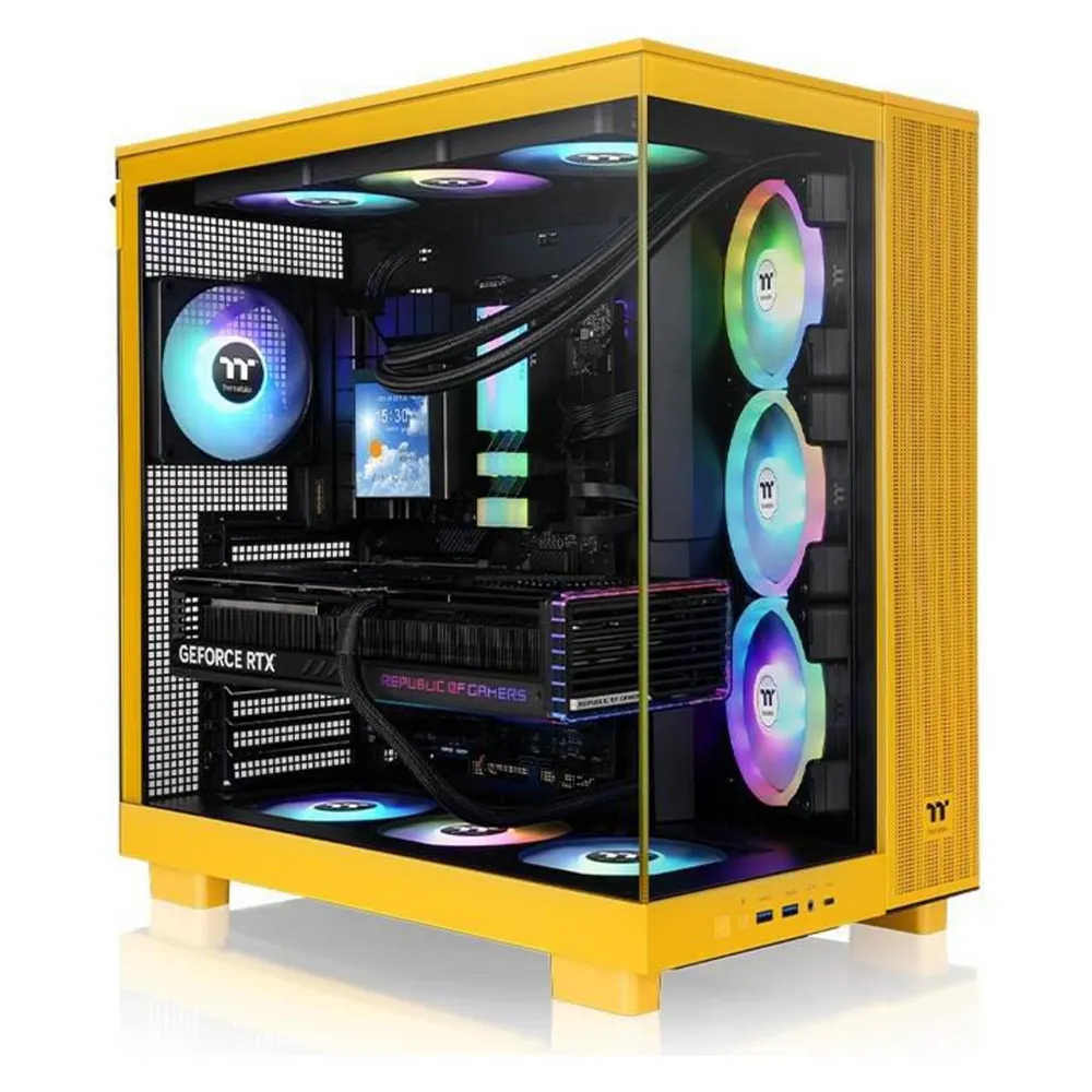 PC-Gehäuse Thermaltake View 380 XL TG ARGB Gelb Turm ATX
