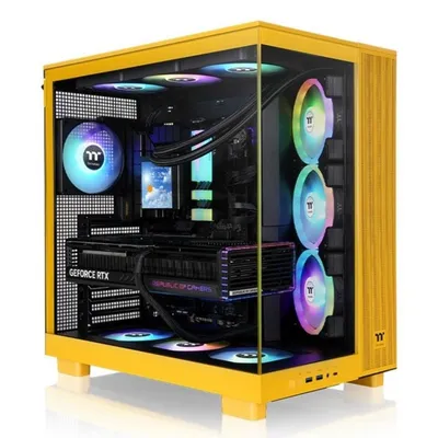 PC-Gehäuse Thermaltake View 380 XL TG ARGB Gelb Turm ATX
