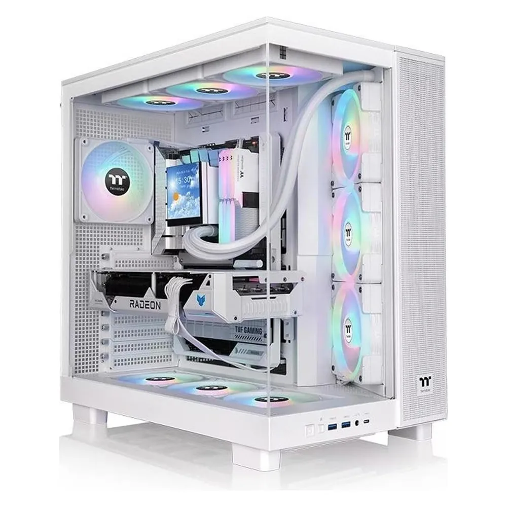 PC-Gehäuse Thermaltake View 380 XL TG ARGB Weiß Midi Tower Glas RGB