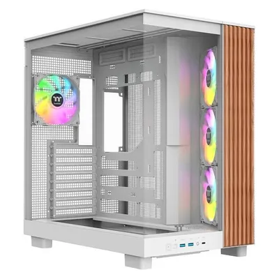 PC-Gehäuse Thermaltake View 380 XL WS ARGB Snow Midi Tower Weiß