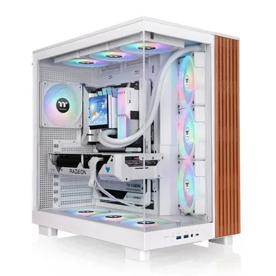 PC-Gehäuse Thermaltake View 380 XL WS ARGB Snow Midi Tower Weiß