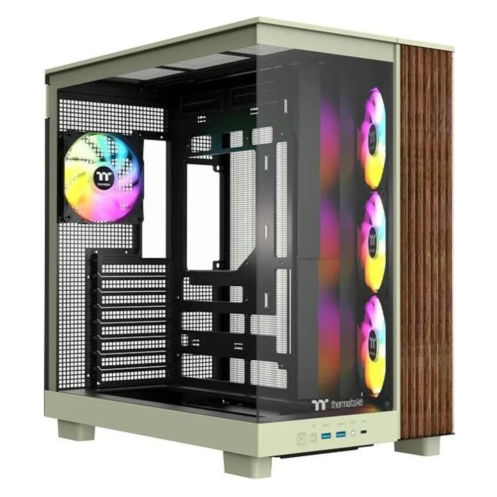 ATX Tower Thermaltake View 380 XL WS ARGB Matcha Green gehärtetes Glas