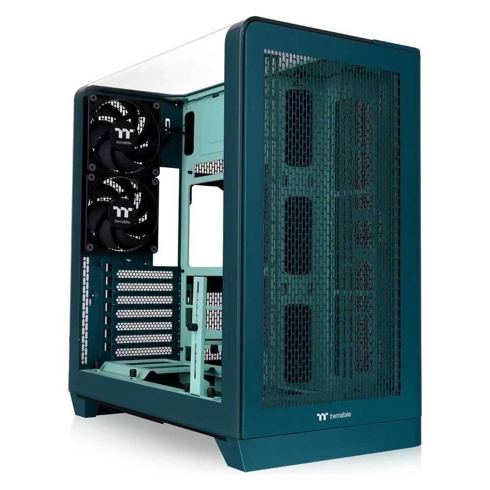 PC-Gehäuse Thermaltake View 390 Air Midi Tower Teal Seitenfenster