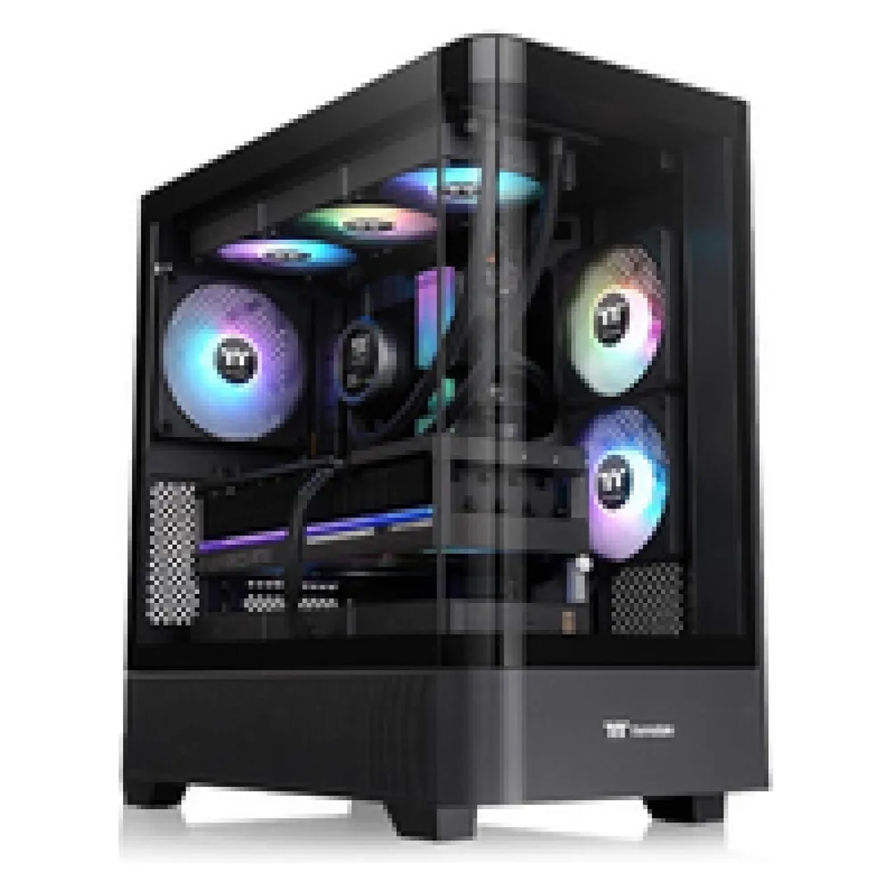 PC-Gehäuse Thermaltake View 290 TG ARGB Midi Tower ATX Glas Schwarz