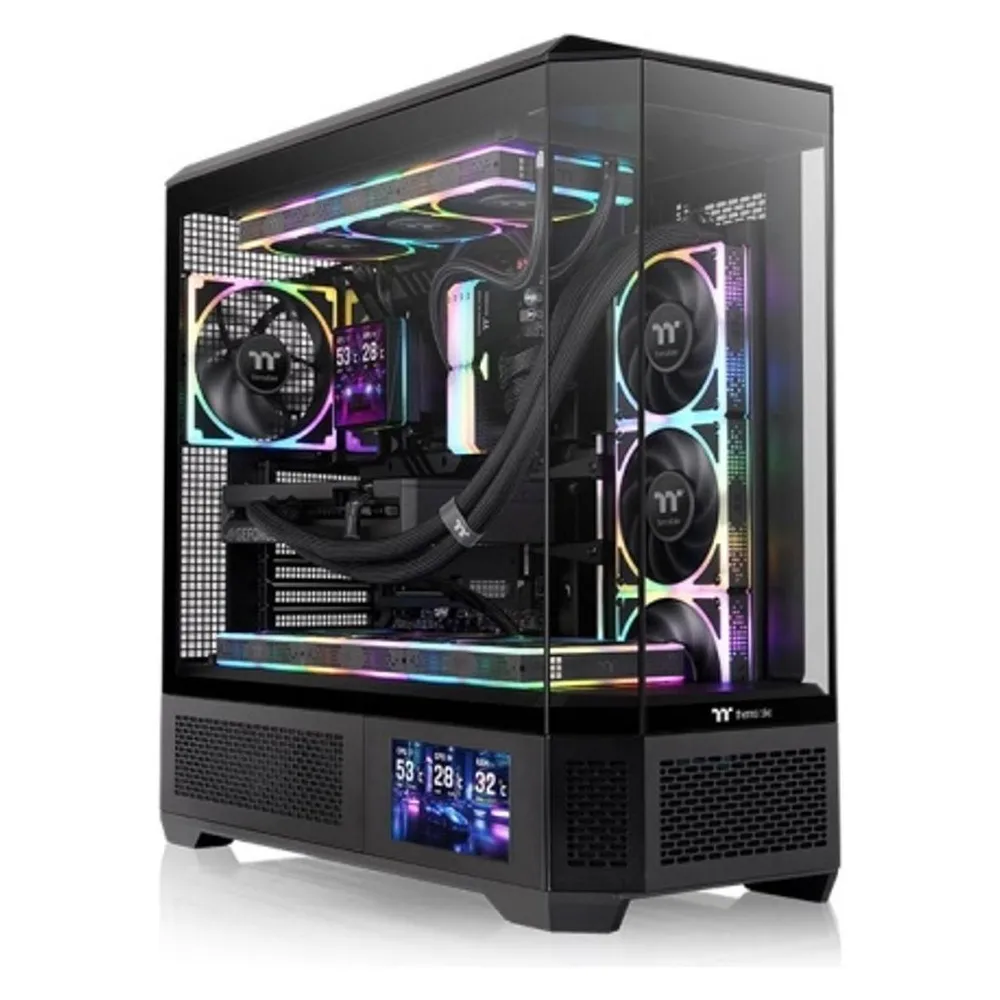 PC-Gehäuse Thermaltake CA-11H-00F1WN-00 Full Tower ATX EATX Glas RGB Schwarz