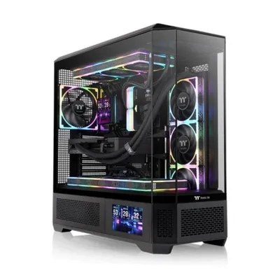 PC-Gehäuse Thermaltake CA-11H-00F1WN-00 Full Tower ATX EATX Glas RGB Schwarz