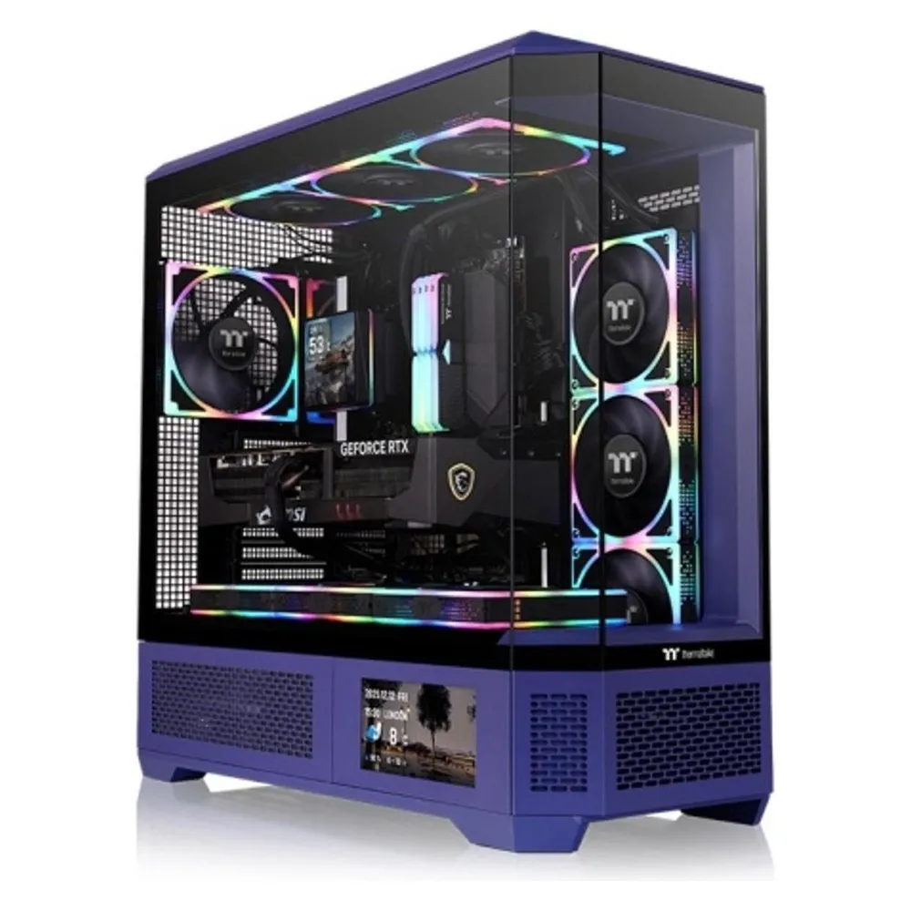 PC-Gehäuse Thermaltake CA-11H-00FNWN-00 Full Tower Blau RGB Glasfenster