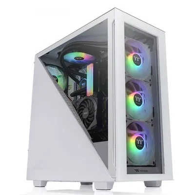 Thermaltake Divider 300 TG Snow ARGB gehärtetes Glas USB 3.0