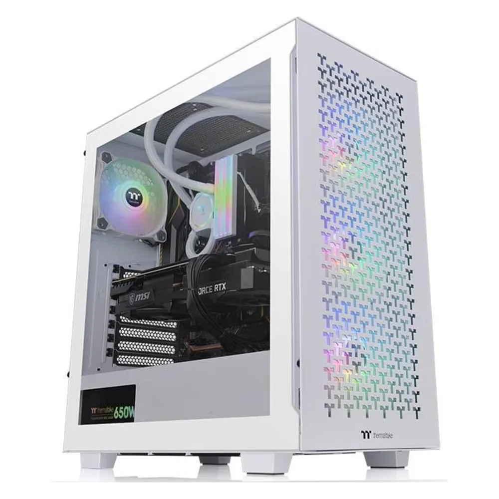 Thermaltake TOWER ATX V350 TG ARGB AIR SNOW White