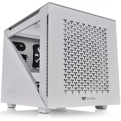 Thermaltake Divider 200 TG Air Snow Micro-Gehäuse, gehärtetes Glas, USB 3.0