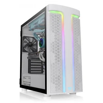 Thermaltake H590 TG Snow ARGB gehärtetes Glas USB 3.0