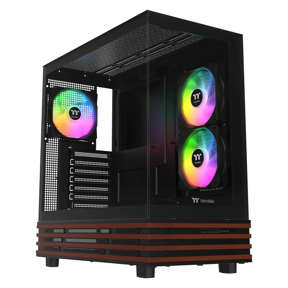 PC-Gehäuse Thermaltake View 270 Plus WS ARGB Midi Tower Schwarz Glas ARGB-Lüfter
