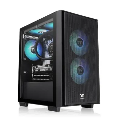 PC Gehäuse Thermaltake Versa H16 TG ARGB Micro Tower Glas ARGB Schwarz