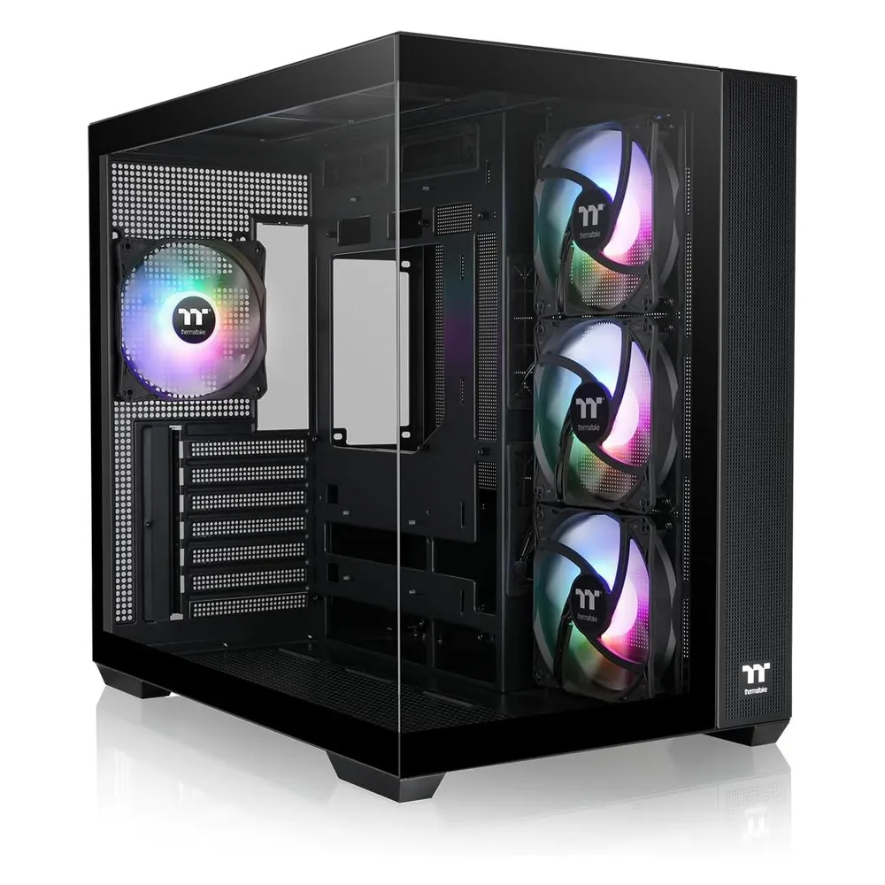 PC-Gehäuse Thermaltake View 380 TG ARGB Schwarz Midi Tower Glas RGB Gaming