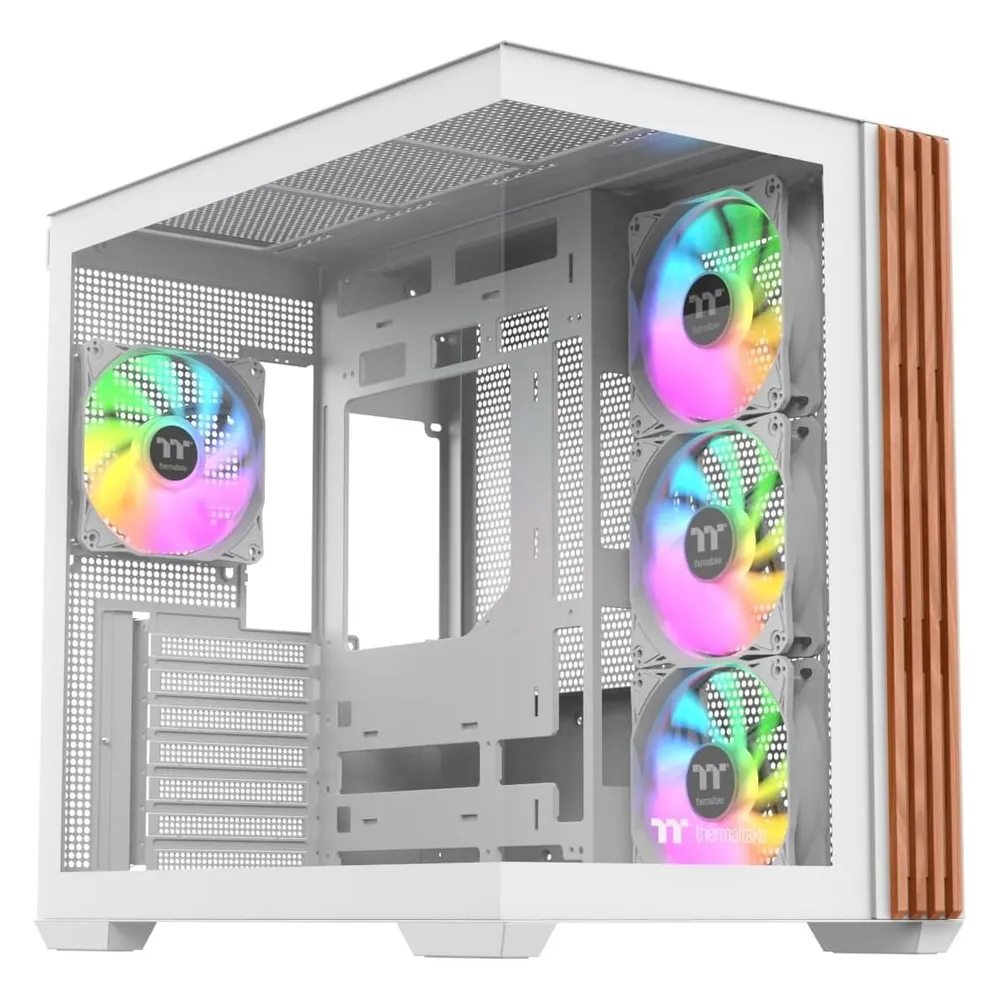 PC-Gehäuse Thermaltake View 380 WS ARGB Weiß Midi Tower ATX Glas Gaming