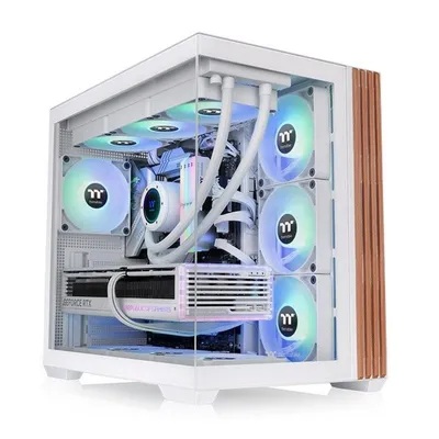 PC-Gehäuse Thermaltake View 380 WS ARGB Weiß Midi Tower ATX Glas Gaming