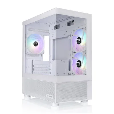 PC-Gehäuse Thermaltake View 170 TG ARGB Snow Micro Tower Weiß