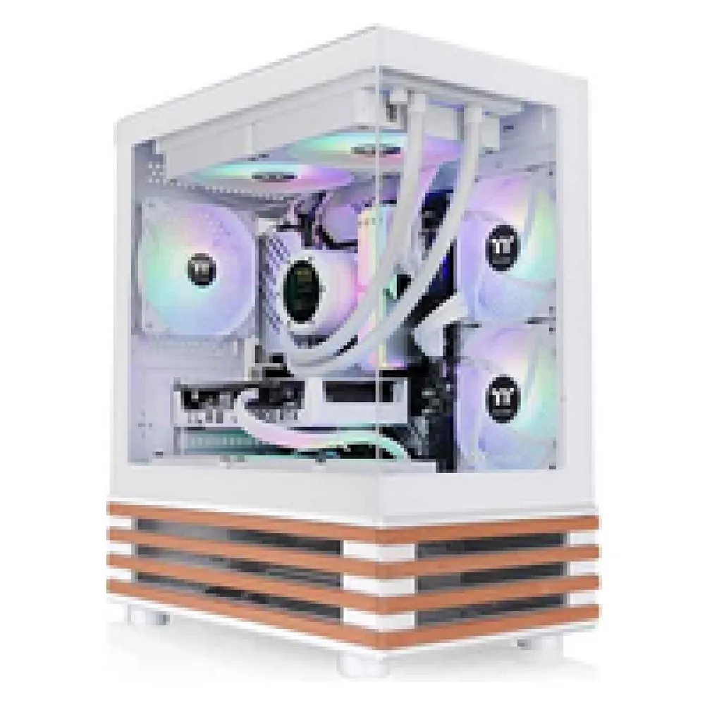 Tower Thermaltake View 170 WS ARGB Snow micro ATX gehärtetes Glas weiß