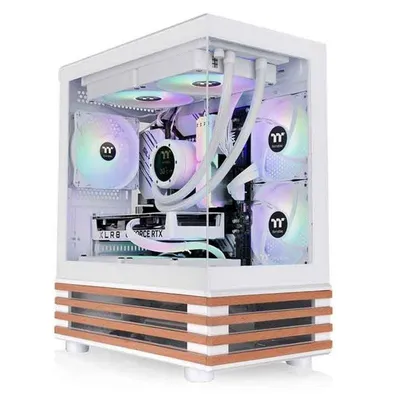Tower Thermaltake View 170 WS ARGB Snow micro ATX gehärtetes Glas weiß
