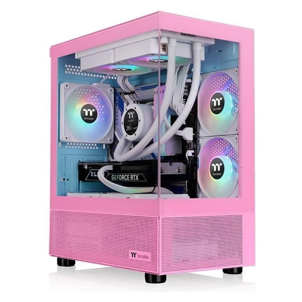 PC-Gehäuse Thermaltake View 170 TG ARGB Micro Tower Rosa