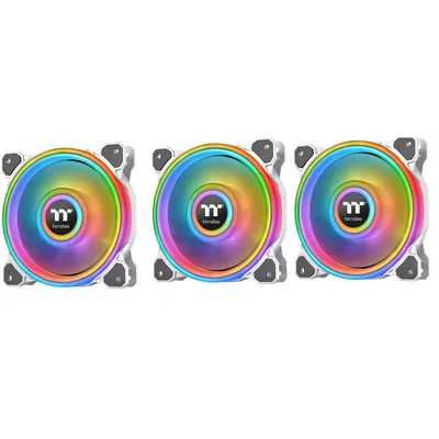 Thermaltake Riing Quad 12 RGB Kühlerpaket 3 Lüfter Premium Edition Weiß