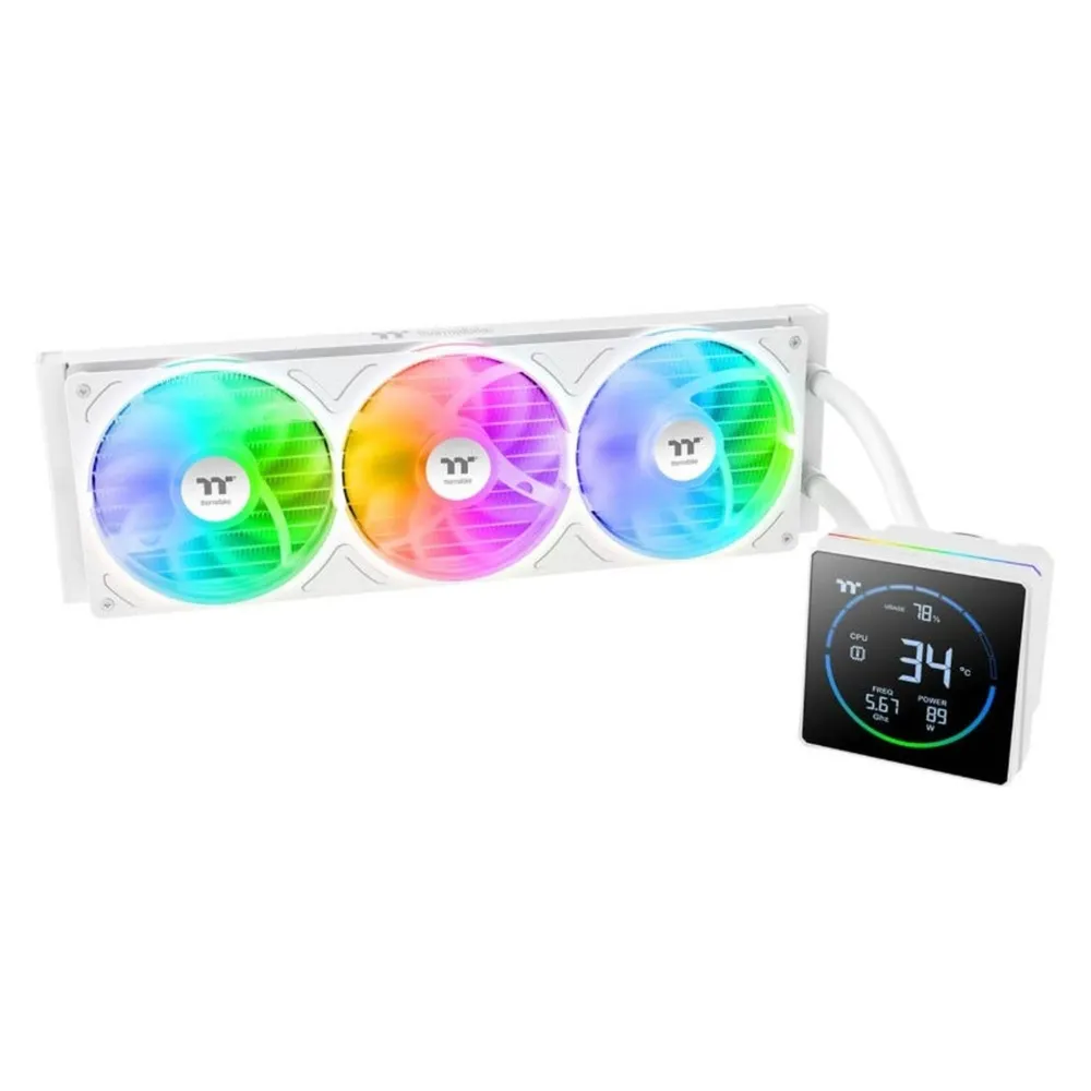 Refrigeración Líquida Thermaltake TH360-S V3 ARGB 360mm 3 Lüfter Snow Edition