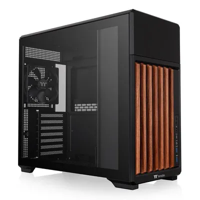 Gehäuse Mid-Tower Thermaltake TR300 WS Schwarz mit Holzfront