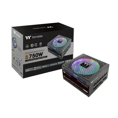 Thermaltake 750W Netzteil 80 Plus Gold Zertifizierung Toughpower GF3 ARGB 750W Kabelmanagement und 5 PCIe