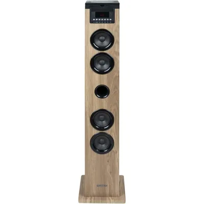 Thomson DS122CD Bluetooth-Soundturm mit 60-W-CD-Player, Holz