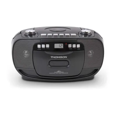 Radio CD-Kassettenrekorder Thomson RK200CD AM FM 2x1,2W RMS Schwarz LCD MP3 Aux-in