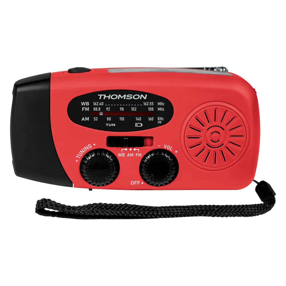 Thomson RT260R Solar Notfallradio FM/AM mit Kurbel