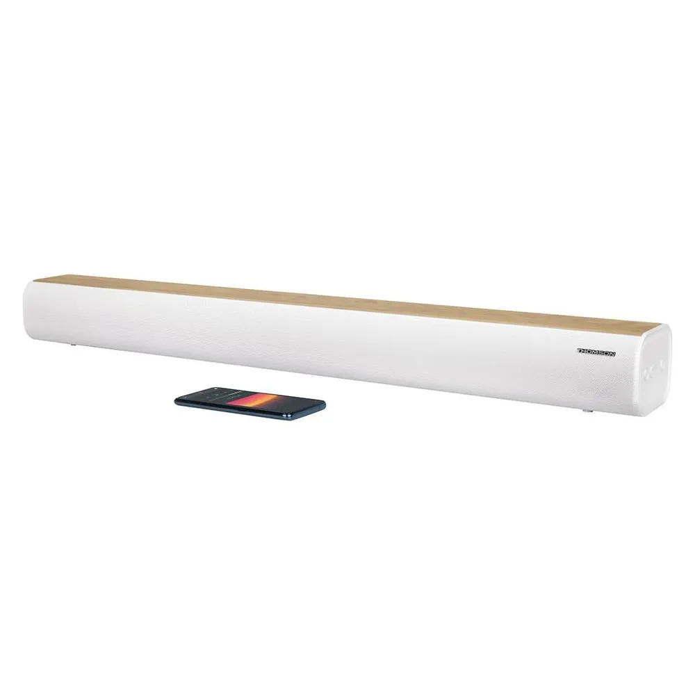 Thomson SB401BT Bluetooth Soundbar mit Fernbedienung 200W Weiß/Holz