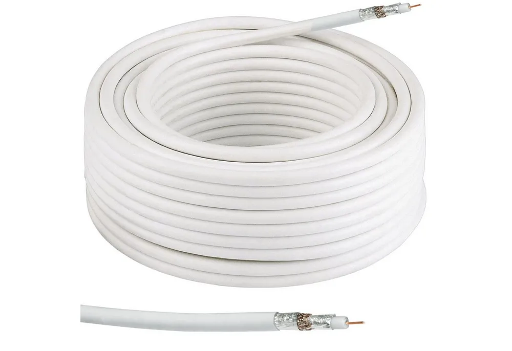 Thomson 50m SAT Installation Koaxial-Kabel 100dB Rolle DIY Video-Kabel, (5000 cm), Sat Installation TV 50 m Antennen-Kabel Koax-Kabel 100 db Digital Koax