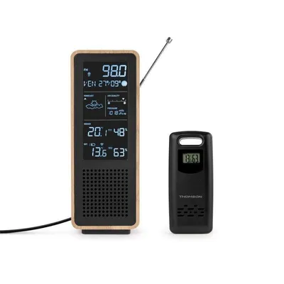 Thomson Kompakt-Bluetooth-5.4-Lautsprecher mit UKW-Radio und Wetterstation
