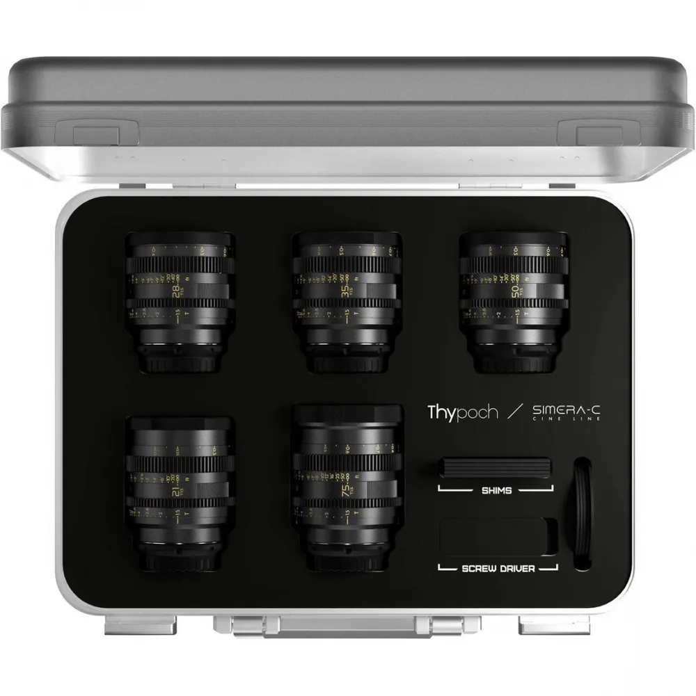 Thypoch Simera-C 5-Lens Kit 21/28/35/50/75mm T1.5 FF Prime E-Mount