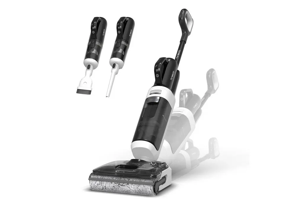 Tineco Nass-Trocken-Sauger FLOOR ONE Switch i5 Stretch, 85°C Heißluft-Trocknung, Handstaubsauger, 180 W, beutellos, Nass-Trocken-Sauger mit optionalem Handstaubsauger (inkl. Aufsätze)