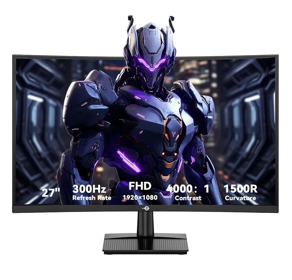 TITAN ARMY C27A1H R1500 16:9 Fast VA FHD 300Hz Curved-Gaming-Monitor (1920x1080 px, FHD, 1 ms Reaktionszeit, 300 Hz, VA, 1920x1080 FHD-Auflösung, Adaptive Sync-Technologie)
