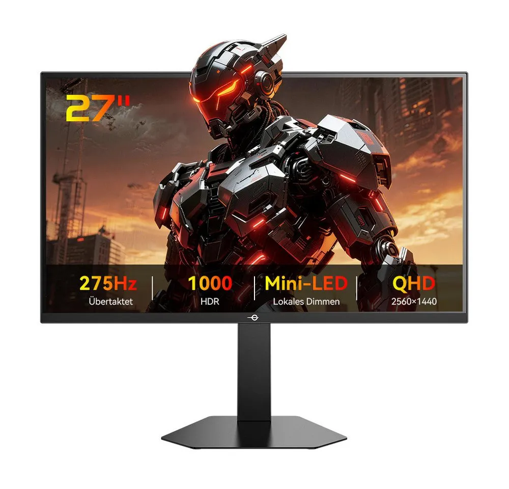 TITAN ARMY P276MS QHD 275Hz Overclock, 1ms MPRT, HDR1000 1200nits, FreeSync Gaming-Monitor (2560 × 1440 px, QHD, 1 ms Reaktionszeit, 240 Hz, IPS, neigbarer Standfuß, VESA-Wandhalterung)