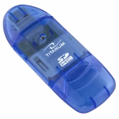 Kartenleser Titanium TA101B USB 2.0 blau 480 Mbit/s MMC SD xD