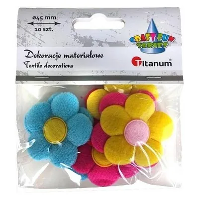Titanum Materialapplikationen Blumen 45x45mm Mix 10 Stk