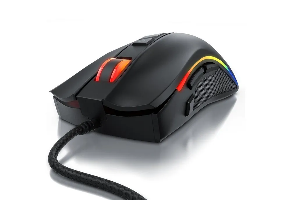 Titanwolf Gaming-Maus (kabelgebunden, 1000 dpi, 2 austauschbaren Seitenteilen WING, 12 Benutzerprofile / 5000 dpi)