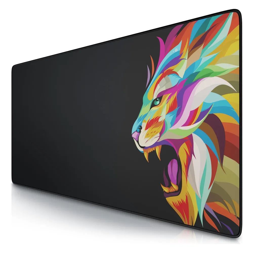 Titanwolf Gaming Mauspad, 900 x 400mm XXL Mausmatte, verbessert Präzision & Geschwindigkeit, Color Lion 2
