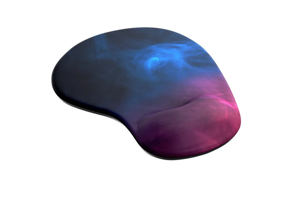 Titanwolf Gaming Mauspad Office Gel Mousepad mit ergonomischer Handgelenkauflage, Handballenauflage, Gelpolster ergonomisch, abwaschbar, Farbiger Rauch