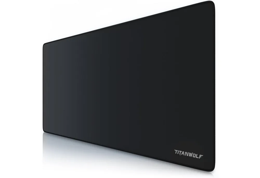 Titanwolf Gaming Mauspad XXL Speed Mousepad 900 x 400 x 3 mm, große Tischunterlage, rutschfest, abwaschbar, Geschwindigkeit & Präzision, Titanwolf Schrift