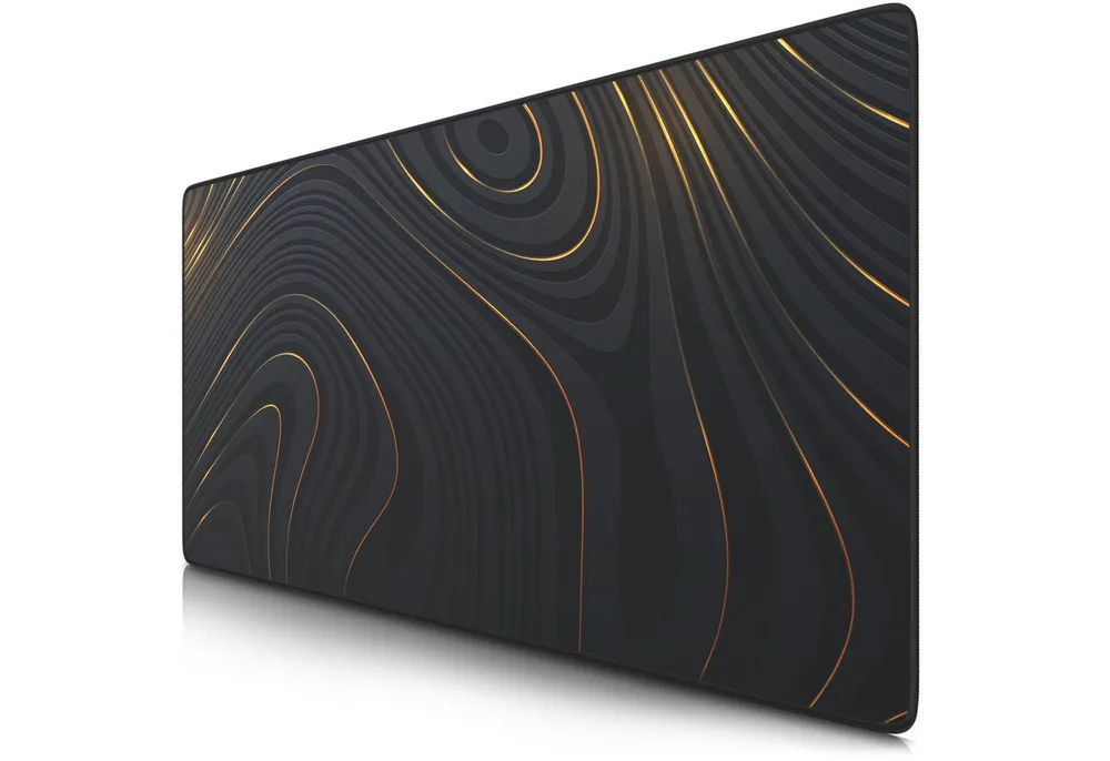 Titanwolf Gaming Mauspad XXL Speed Mousepad 900 x 400 x 3 mm, Schreibtischauflage, abwaschbar, rutschfeste Rückseite, Geschwindigkeit & Präzision, Abstract Lines 2
