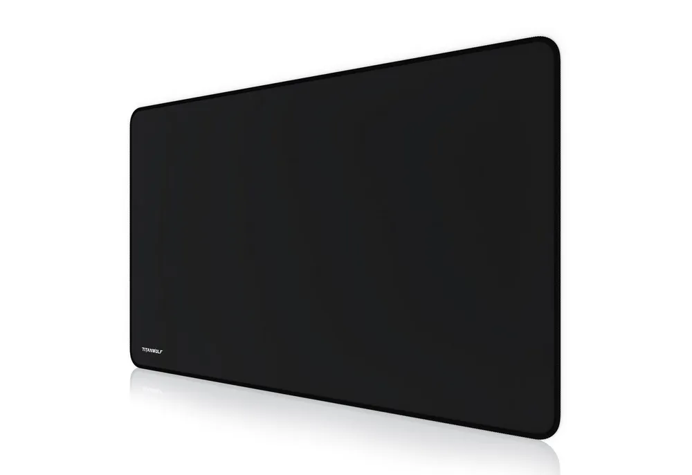 Titanwolf Gaming Mauspad XXXL Speed Mousepad 1000 x 600 x 3 mm, große Tischunterlage, rutschfest, abwaschbar, Geschwindigkeit & Präzision, schwarz