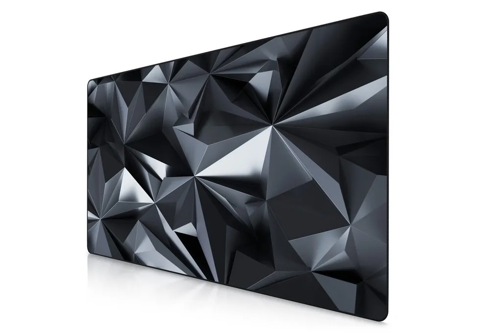 Titanwolf Gaming Mauspad XXXL Speed Mousepad 1200 x 600 x 3 mm, große Schreibtischauflage, rutschfest, abwaschbar, Geschwindigkeit & Präzision, Black Crystal